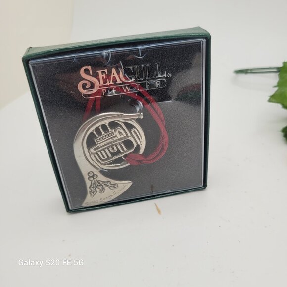 NIB - Vintage Seagull Pewter Canada Christmas French Horn Ornament - Picture 5 of 5